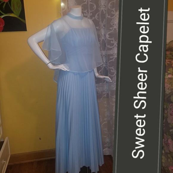 Beautiful Baby Blue 70's Dress CRAZY SALE! - Picture 4 of 8